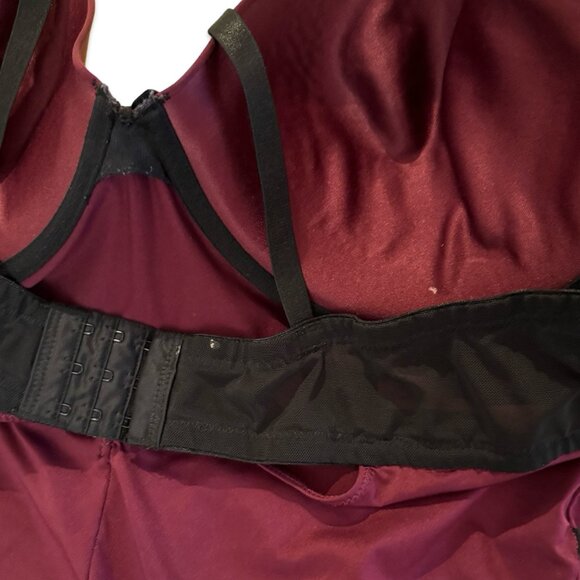 Torrid Curve Dark Red Lace Push Up Slip Dress / Lingerie - Size 1X - Picture 6 of 10